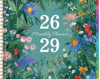 July 2026–June 2029 Monthly Planner, Large 9x11 Floral 3-Year Calendar