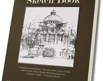 Fuxi 9x12 Inch Sketch Book, 100 Sheets Acid-Free Drawing Paper, Top Spiral Bound