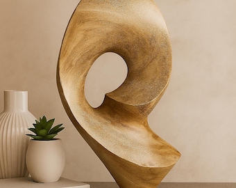 Decorative Abstract Figure, Artistic Object, Endless Sculpture, Abstract Sculpture For Modern Home, Luxury Design Gift, Modern Office Statue