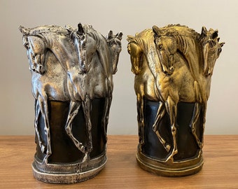 Decorative Equestrian Vase, Vase With Horse Figure, Animal Vase, Horse Vase, Decorative Gift, Gift Vase, Horse Flowerpot, Handmade Gift