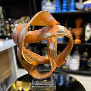 Escultura sin fin, figura decorativa, objeto artístico, escultura abstracta para el hogar moderno, regalos de diseño moderno, escultura de estatua moderna
