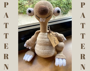 Amigurumi Pattern, Crochet Pattern, Sid The Sloth, Ice Age Sid, Doll PDF Crochet Pattern, Gifts For Her, Personalized Gift, Gifts For Kids