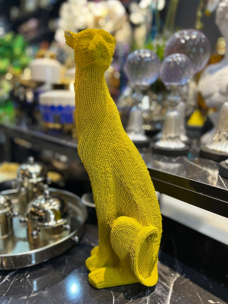 Cheetah Statue, Unique Cheetah Sculpture, Animal Statue, Leopard