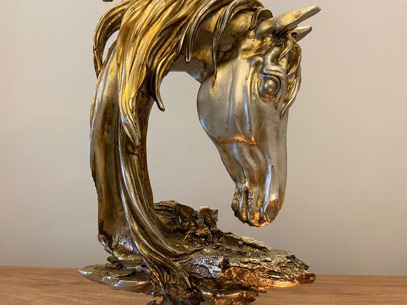 Horse Sculpture, Horse Statues, Horse Bust, Horse Head Figurine, Gift for Jockey, Animal Figure