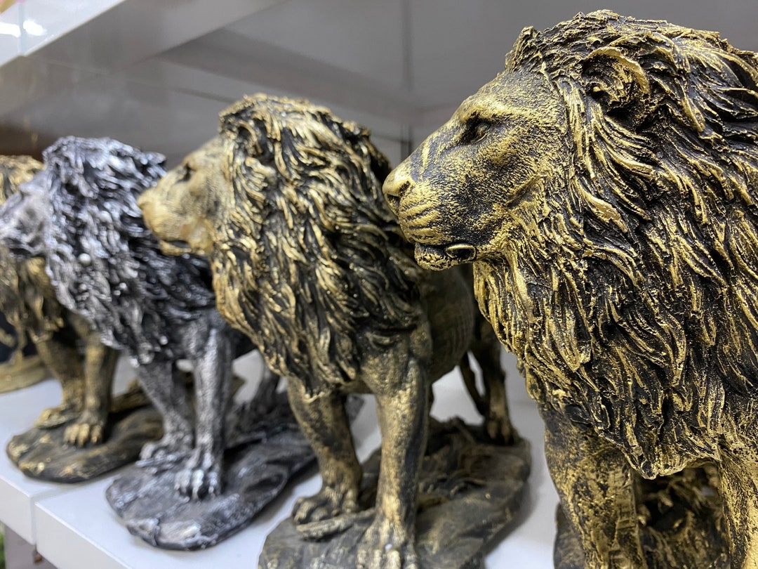 Large King Lion Statue, Animal Sculpture, Lion Figurine, King Lion