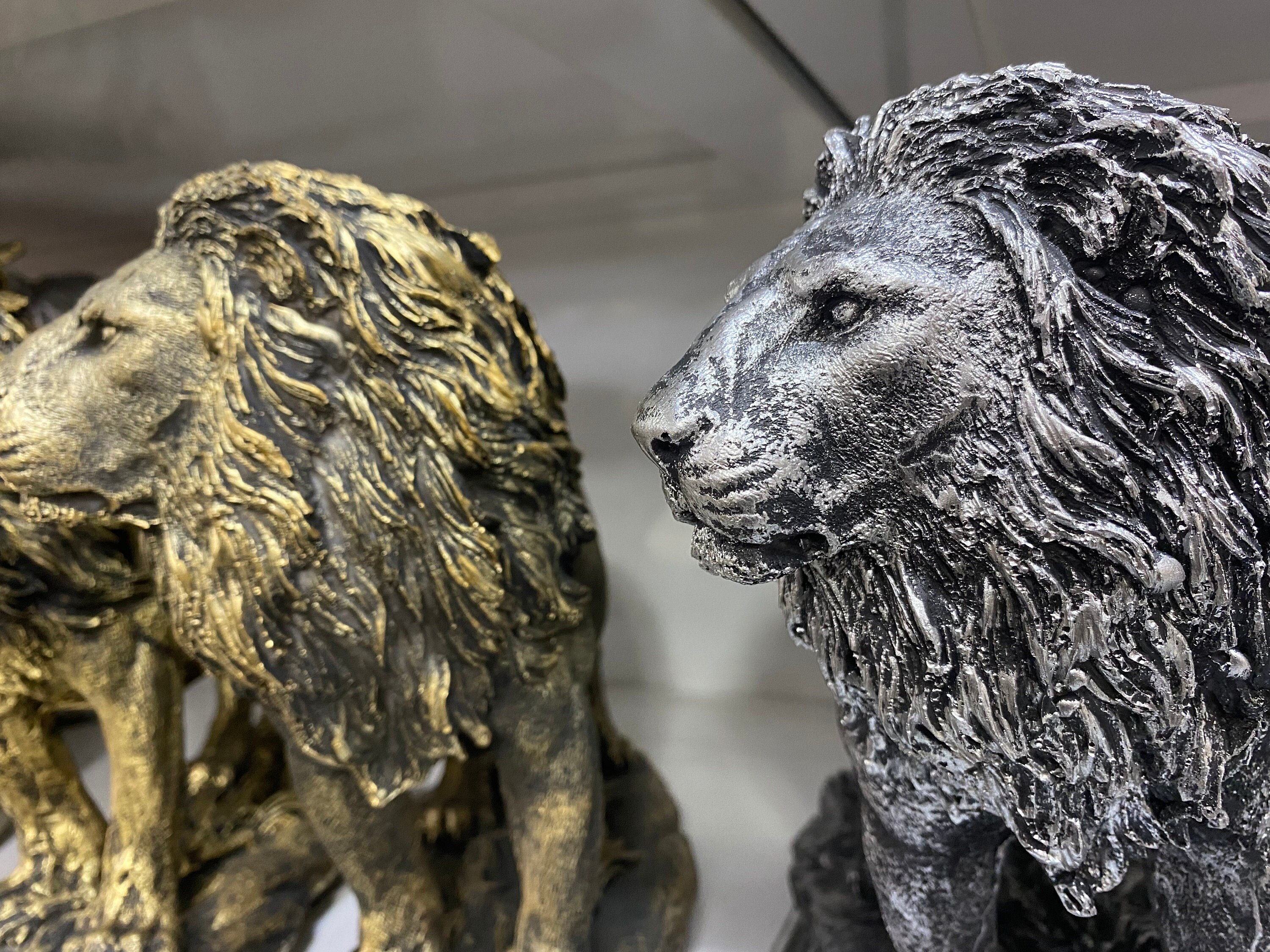 Large King Lion Statue, Animal Sculpture, Lion Figurine, King Lion