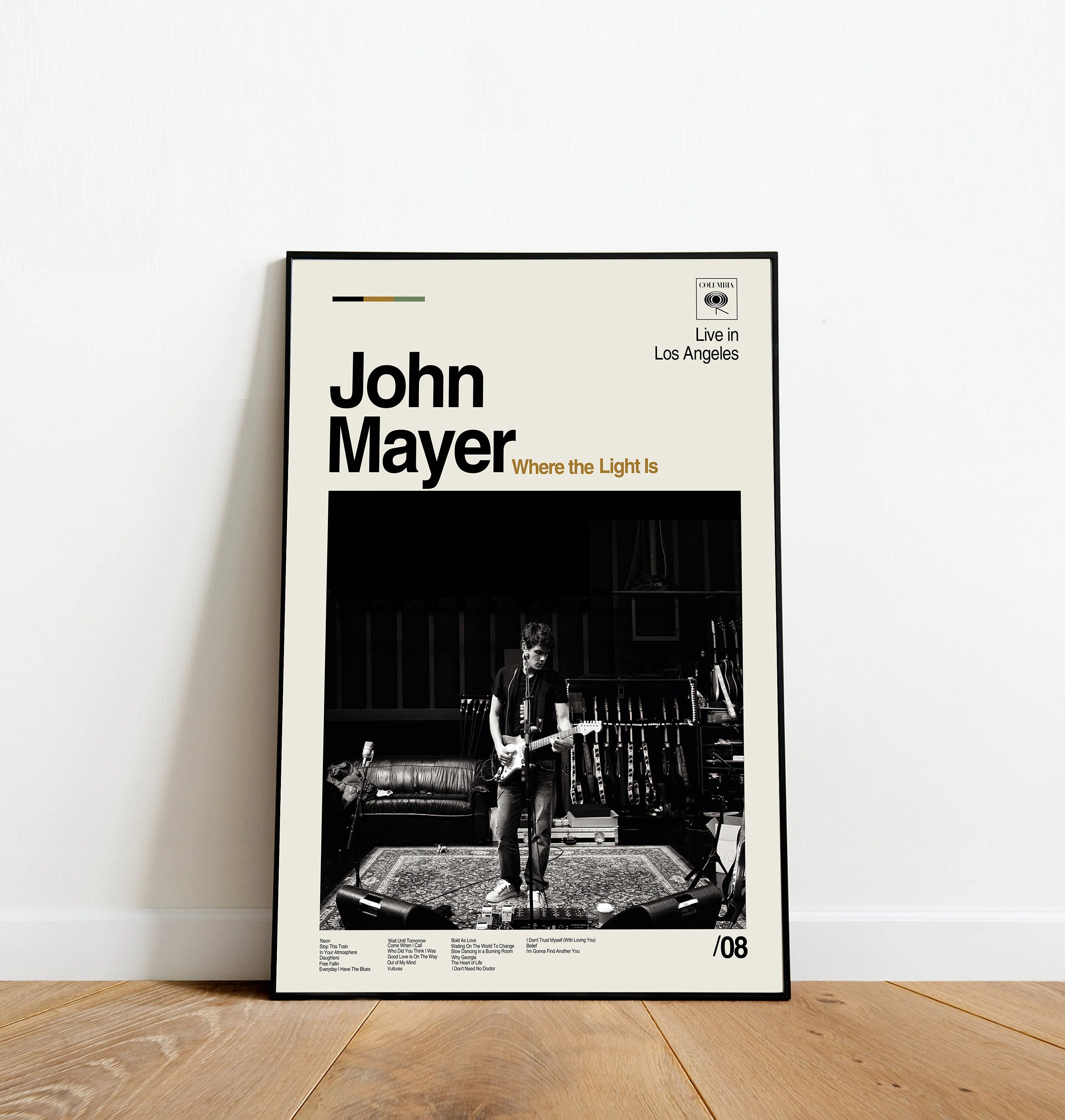 Discover John Mayer Where the light is Album Poster - John Mayer - Vintage Poster