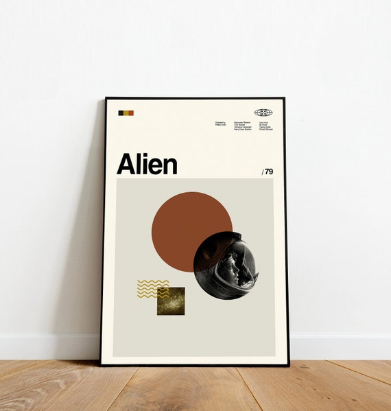 Alien Ridley Scott Xenomorph Minimalist Poster Retro - Etsy