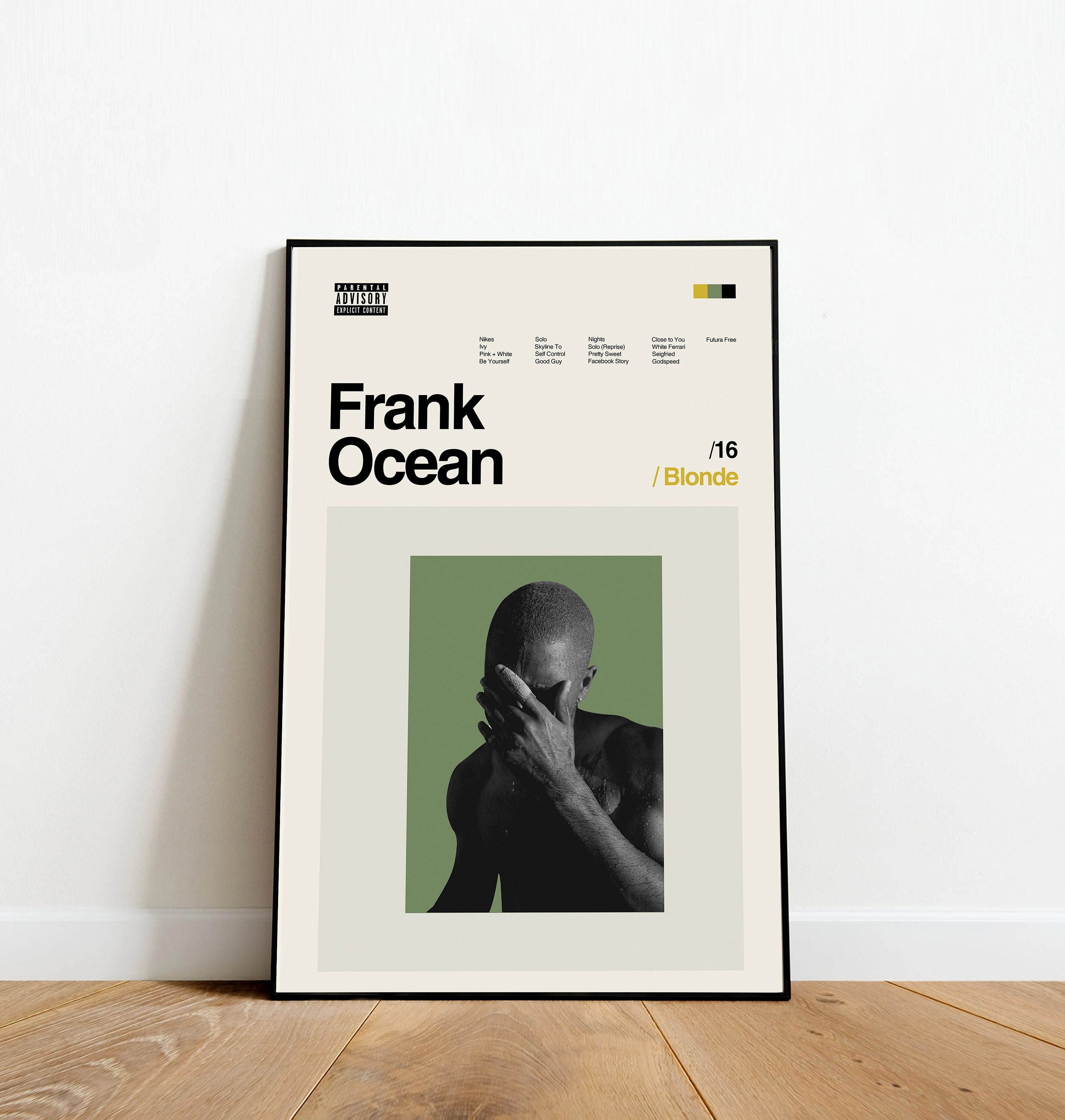 Discover FRANK OCEAN - Blond Music Album - Minimalist Art - Retro Modern - Vintage Poster