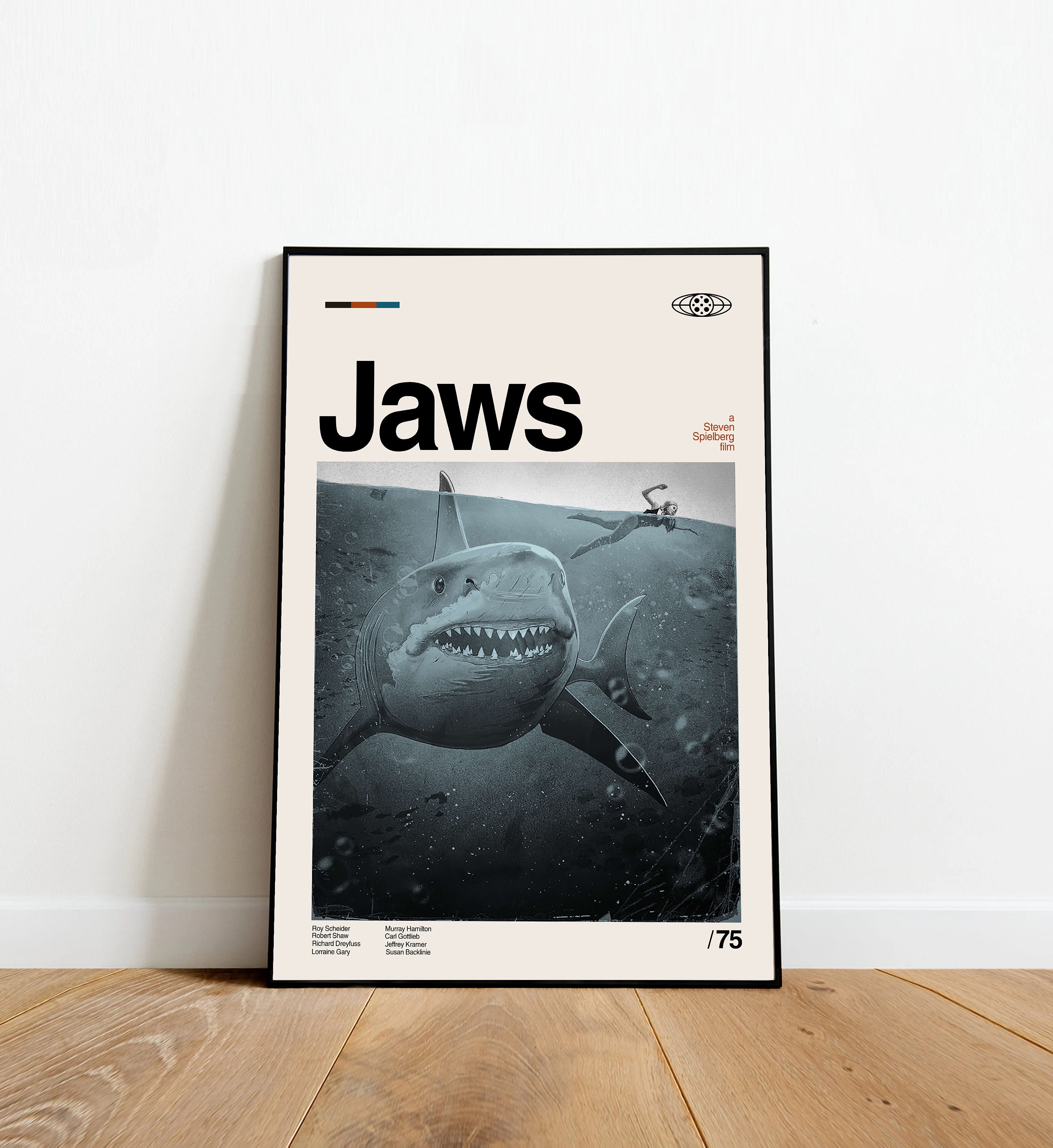 Discover Jaws Minimalist Movie Poster - Retro Movie Poster