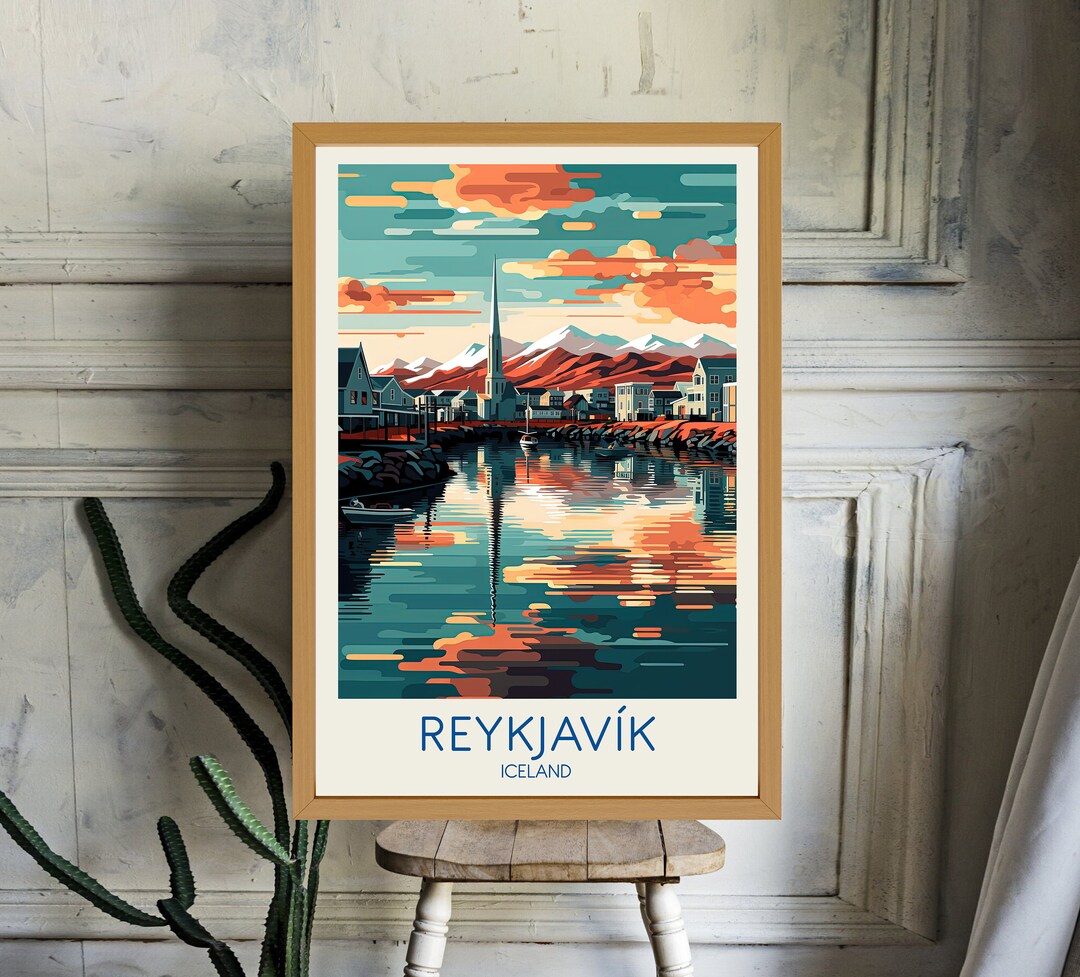 Reykjavik Poster Iceland Poster Reykjavik Print Reykjavik Etsy