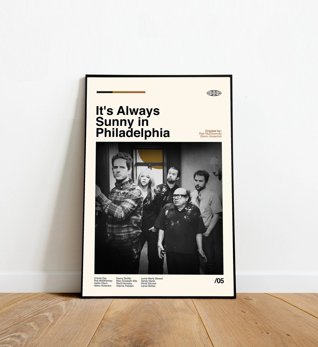 It's Always Sunny in Philadelphia - Minimalist Art - Retro Modern - Vintage Poster - Midcentury Art - Abtract Art - Wall Art - Gifts for him