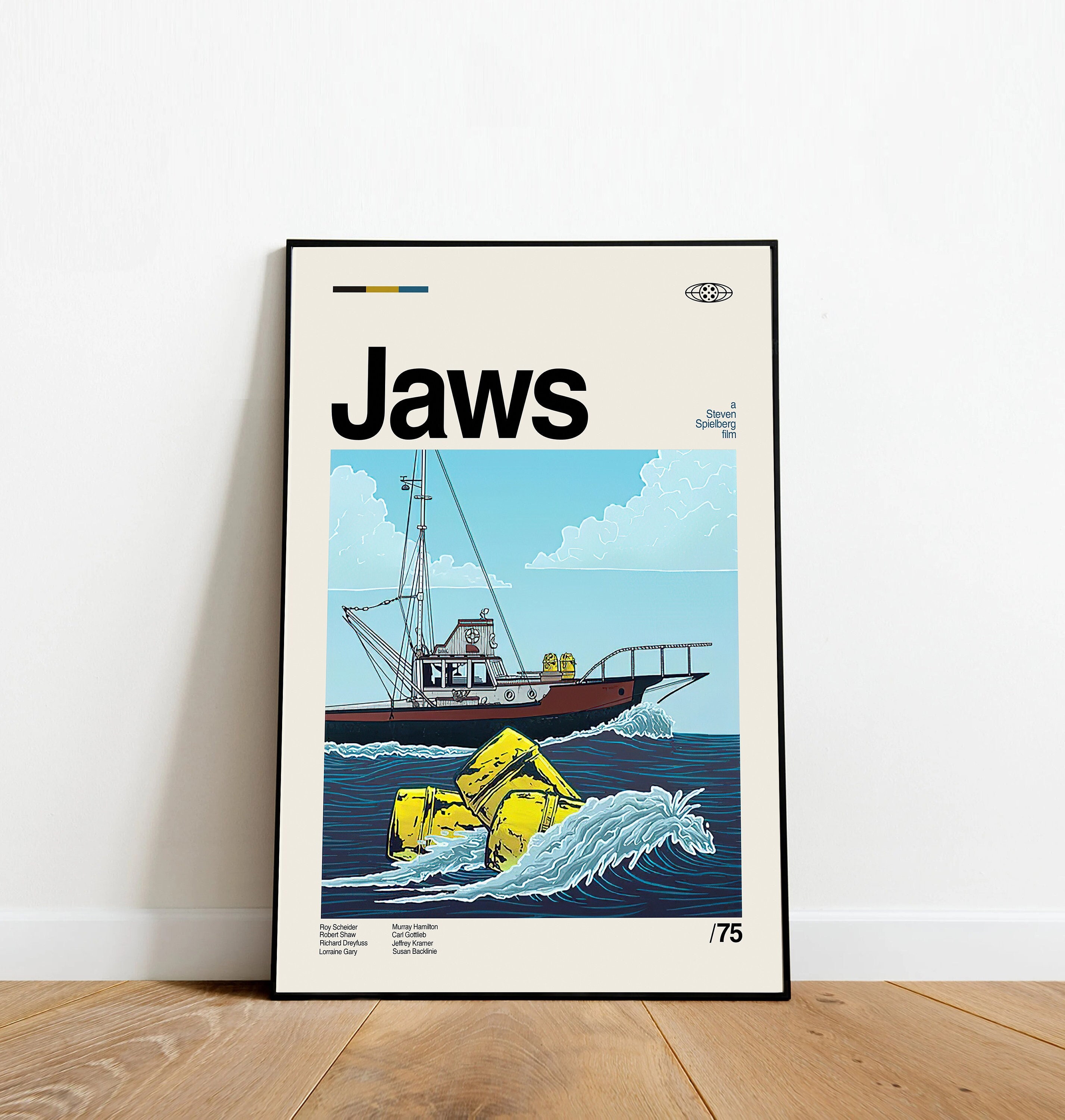Discover Jaws Minimalist Movie Poster - Retro Movie Poster
