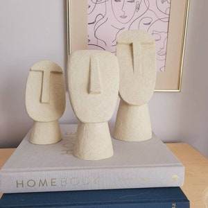 Resin Cycladic art heads set of 3