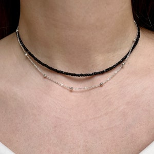 Chain Necklace/ Chain Ball Necklace/ Silver Chain/ 925 Sterling Silver