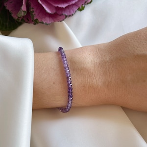 Amethyst Bracelet/ February Birthstone/ Amethyst Silver Bracelet/ Amethyst Bracelet/ 925 Sterling Silver/ Gemstone bracelet