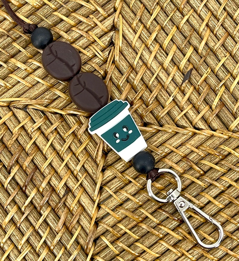Coffee Cup Lanyard Teacher Lanyard Cute Badge Holder Etsy