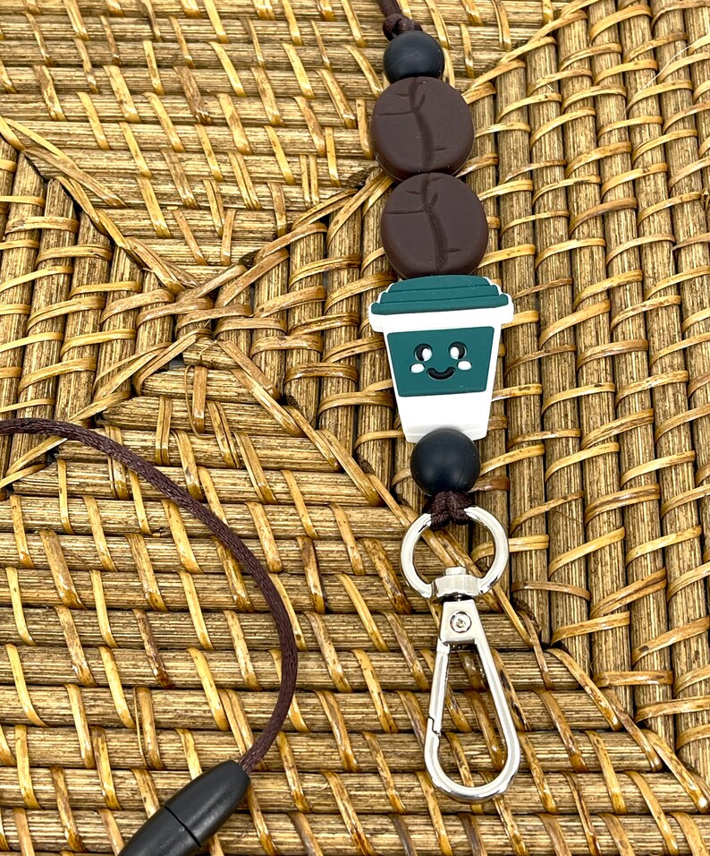 Coffee Cup Lanyard Teacher Lanyard Cute Badge Holder Etsy