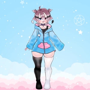 Custom VTuber Model Art+Rig