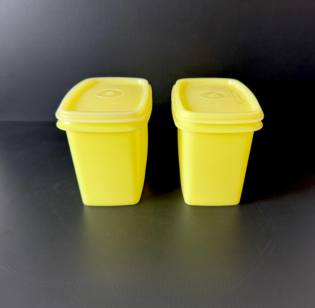 Tupperware Limon Vintage Tupperware Set of Two Modular Mates Rectangular Lemon Sunshine ...