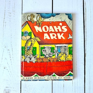 1946 Noah&#39;s Ark First Printing | A Rand McNally Junior Elf Book | Bible Story | Children&#39;s Book