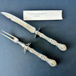 Victorian Silver Carving Set