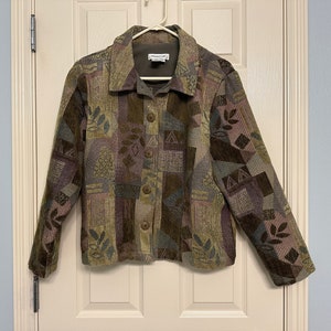 Vintage Coldwater Creek Jacket Greens Browns