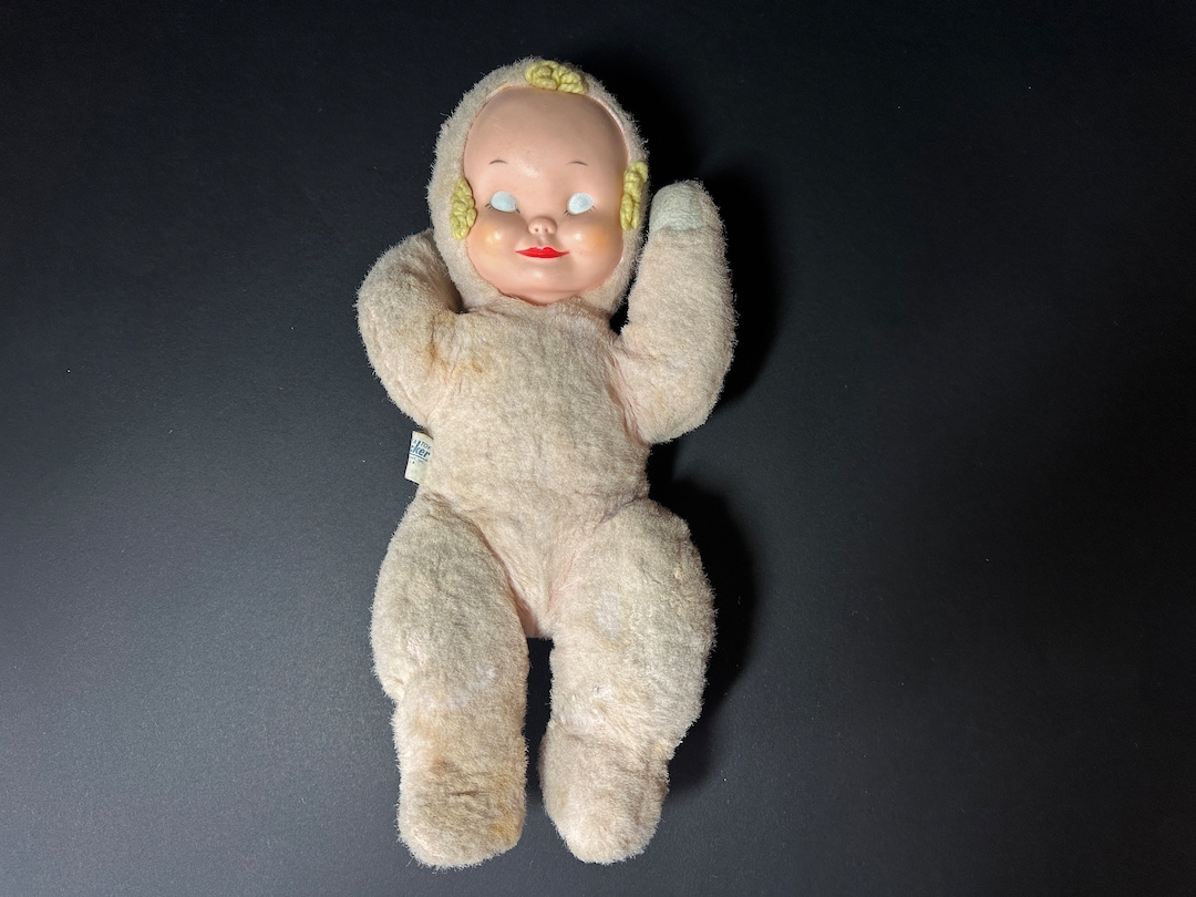 1950s Knickerbocker Sleepy Head Doll Rubber Face Stuffed