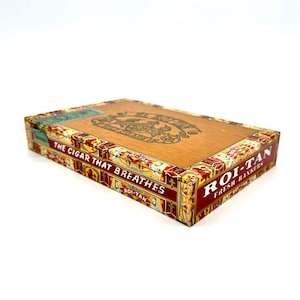 Vintage Rectangular El Roi-Tan Mild Cigar Box, Old Shallow Box, Tobacco Accessory