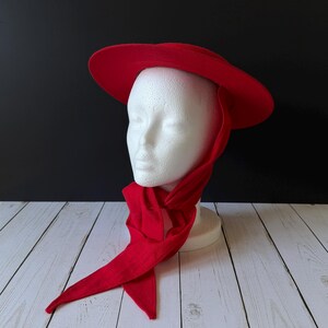 Hat With Scarf Attached Vintage - Etsy