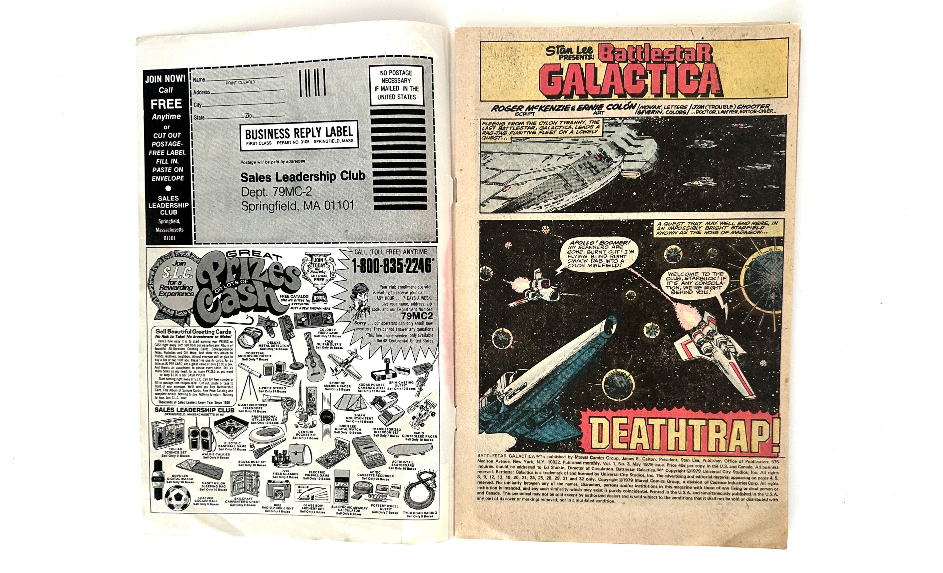 1979 #3 Battlestar Gallactica Deathtrap! Comic Book | 1970s Marvel ...