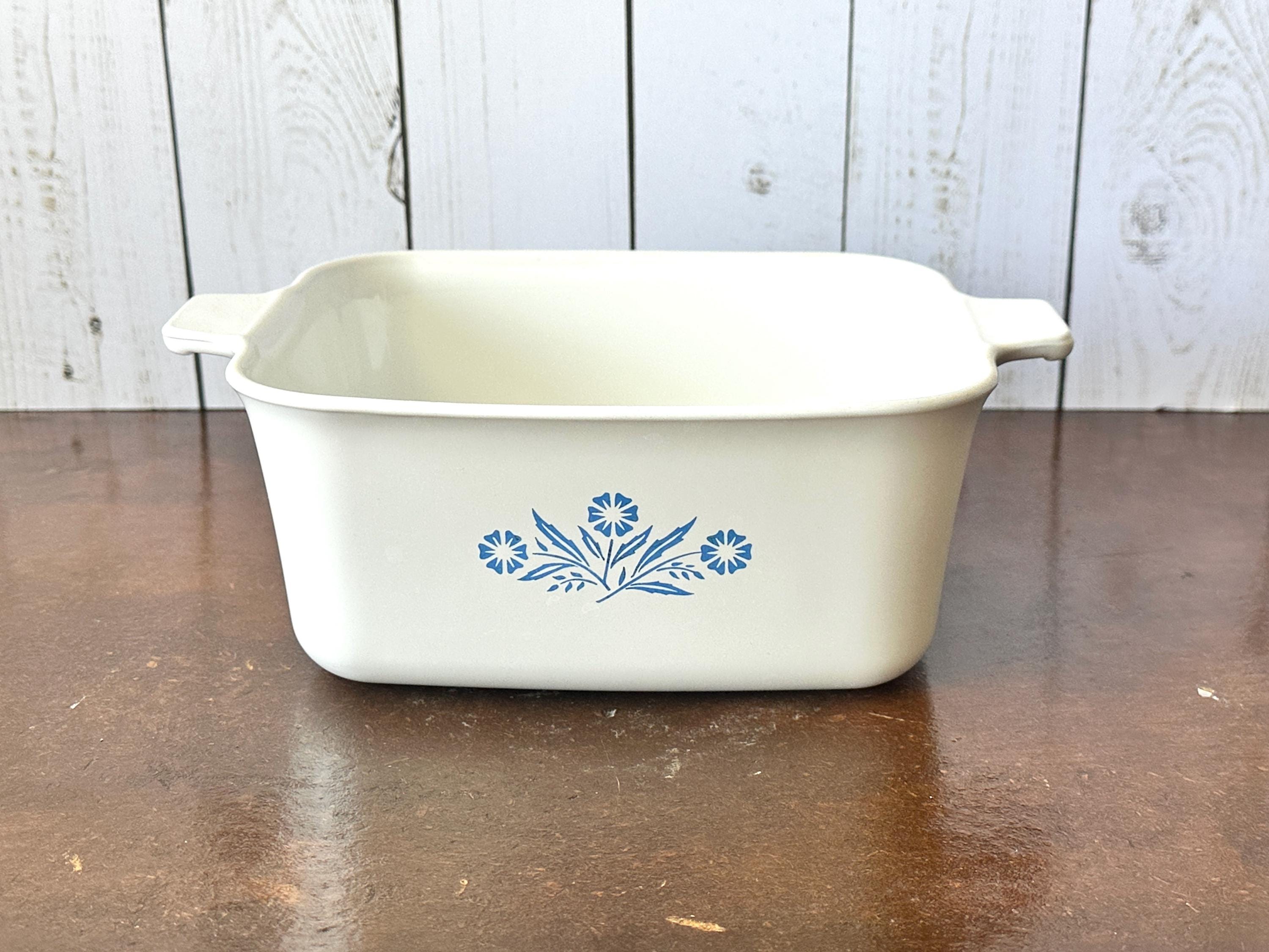 Corning Ware P-4-B Blue Cornflower, 1.5 Quart Baking Dish, 1970s Casserole Dish