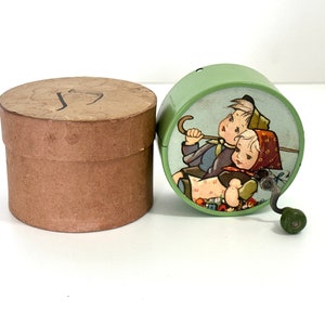 Early 1900s Hand-Crank Music Box Made in Switzerland