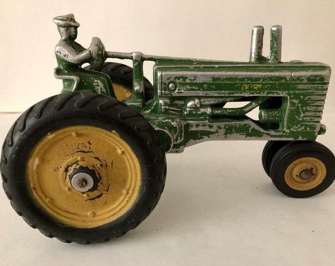 HTF Early Ertl Cast Iron John Deere Toy Tractor Etsy