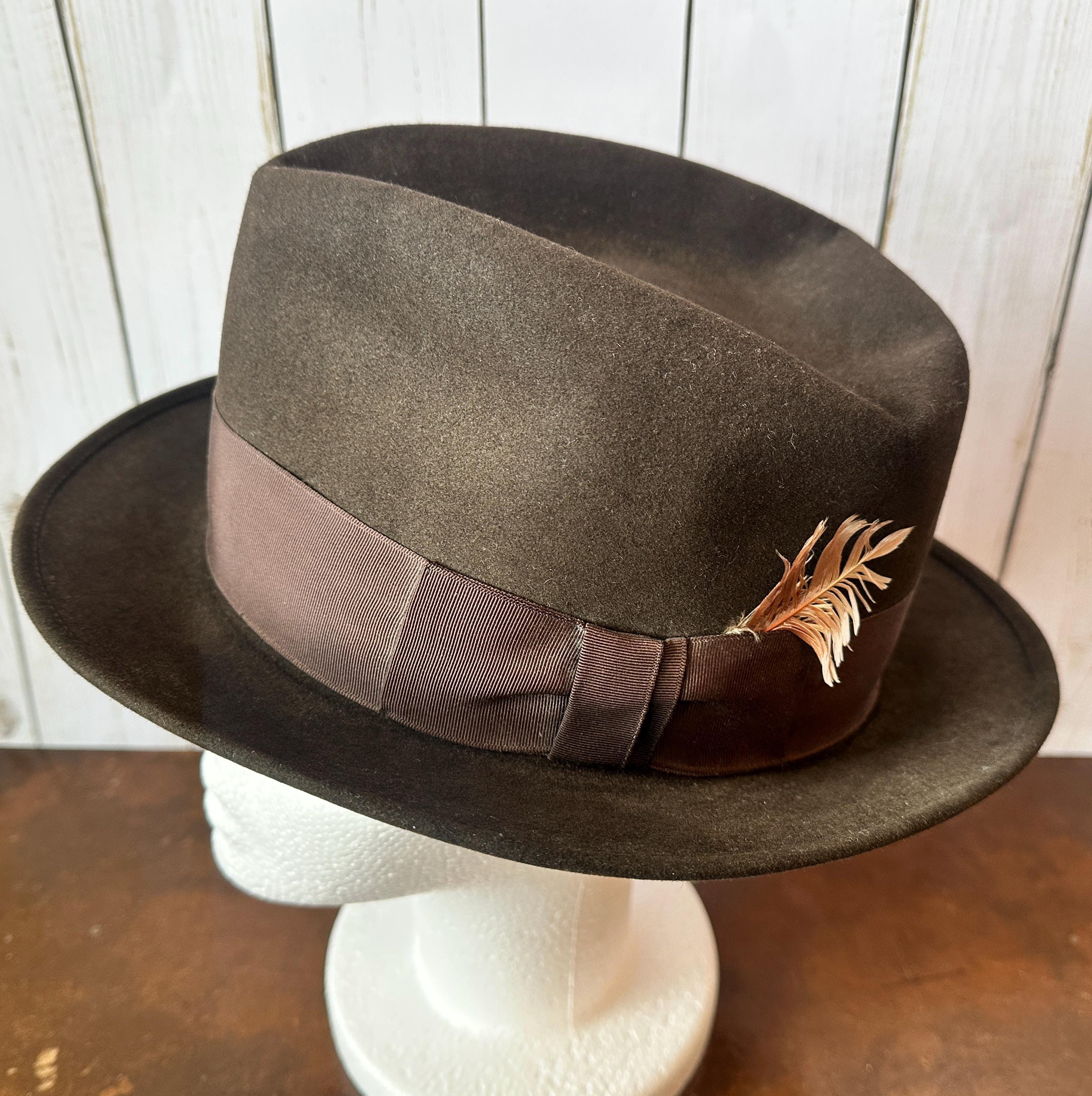 Vintage Stetson Genuine Suede Fedora Hat Size 7 1/4 (Medium–Large) original-21-1536x1536.jpeg main image 2