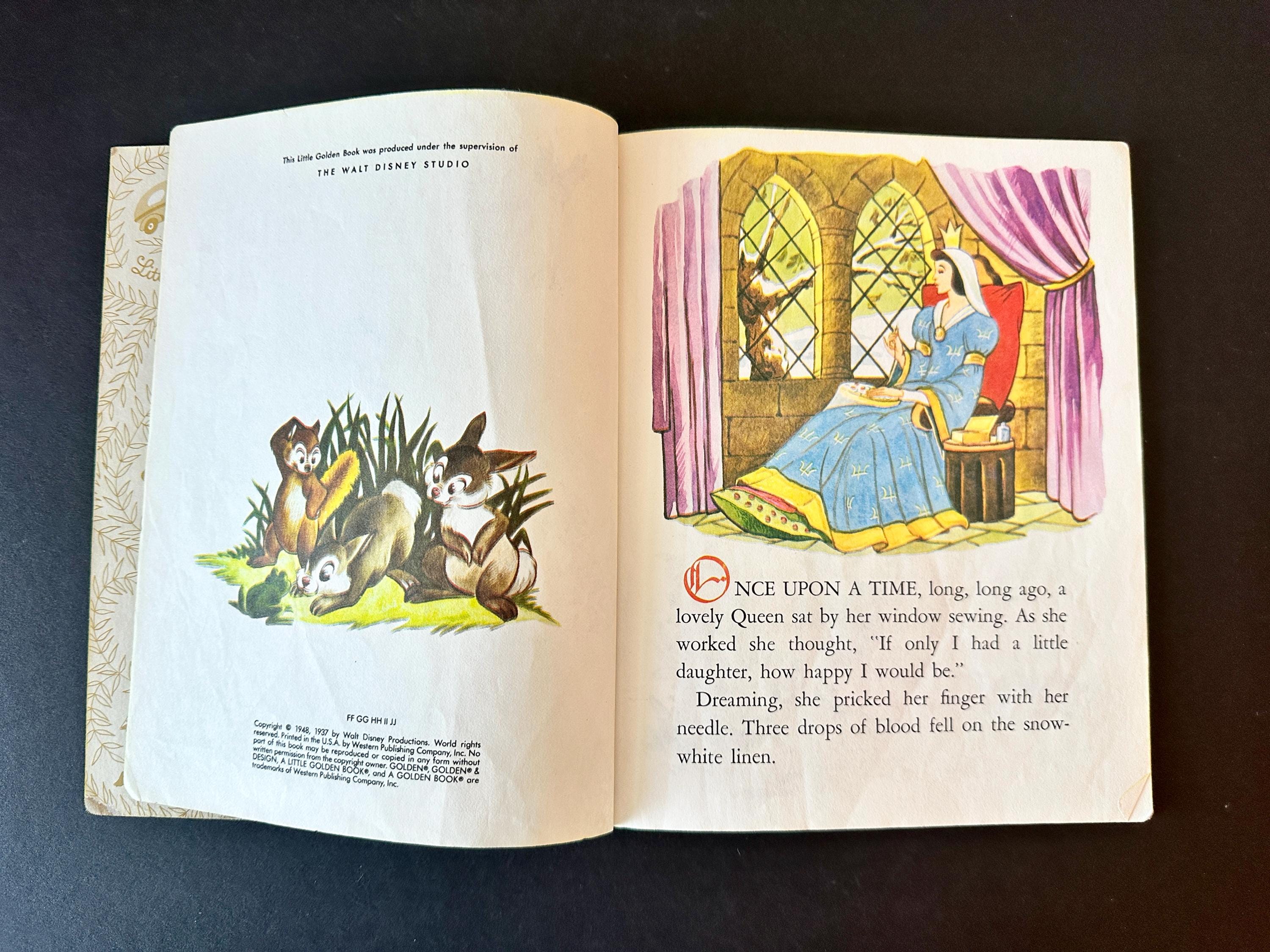 Walt Disney's Snow White and the Seven Dwarfs - A Little Golden Book - Etsy