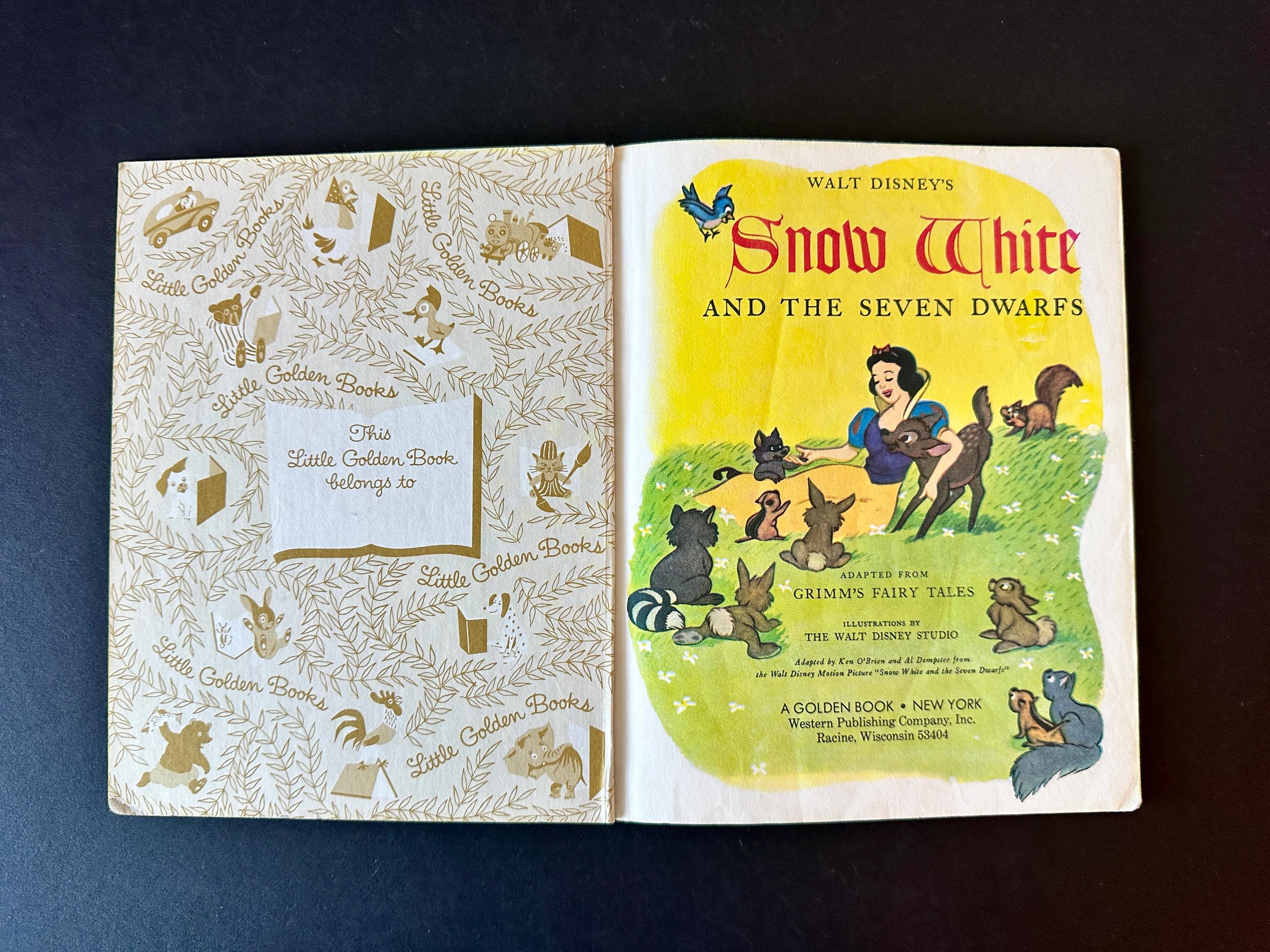 Walt Disney's Snow White and the Seven Dwarfs - A Little Golden Book - Etsy