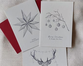 KERSTKAARTEN | Afdrukken | A6 | Stippel kunst