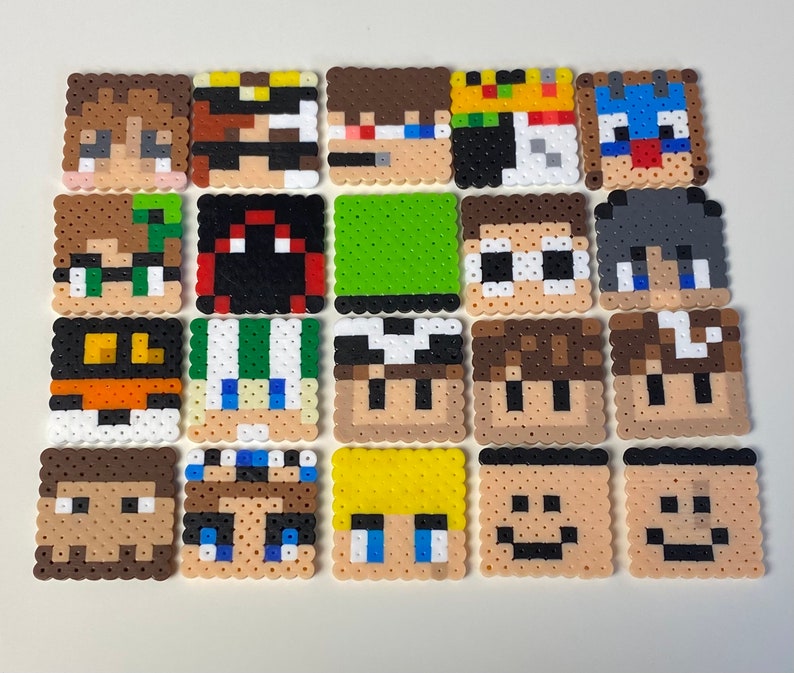 Dreamsmp Perler Bead Minecraft Heads Etsy Canada