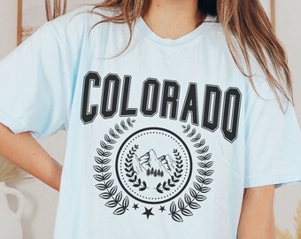 Colorado Shirt Preppy CO Retro Mountains Beachy Tshirt VSCO  display picture 1