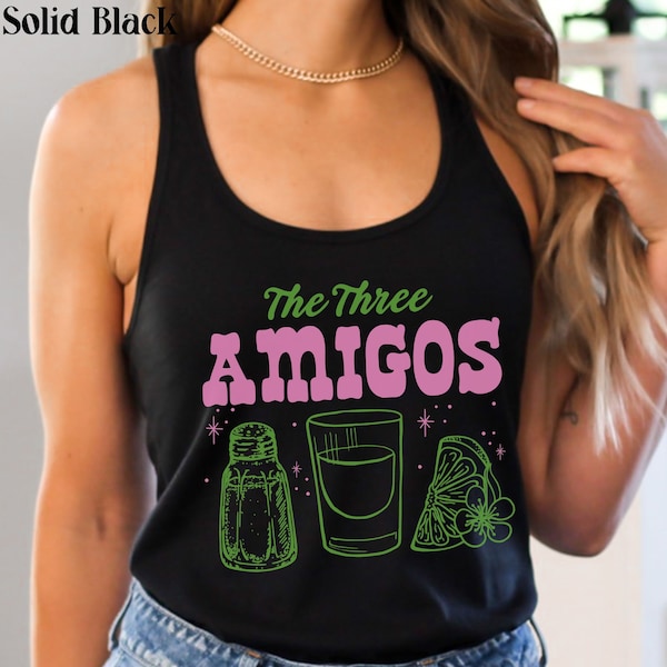 Tequila Tank Top Funny Three Amigos Racerback Cute Beachy Summer Tee Social Cocktail Club Preppy Coconut VSCO Girl Trendy Clothing Gift