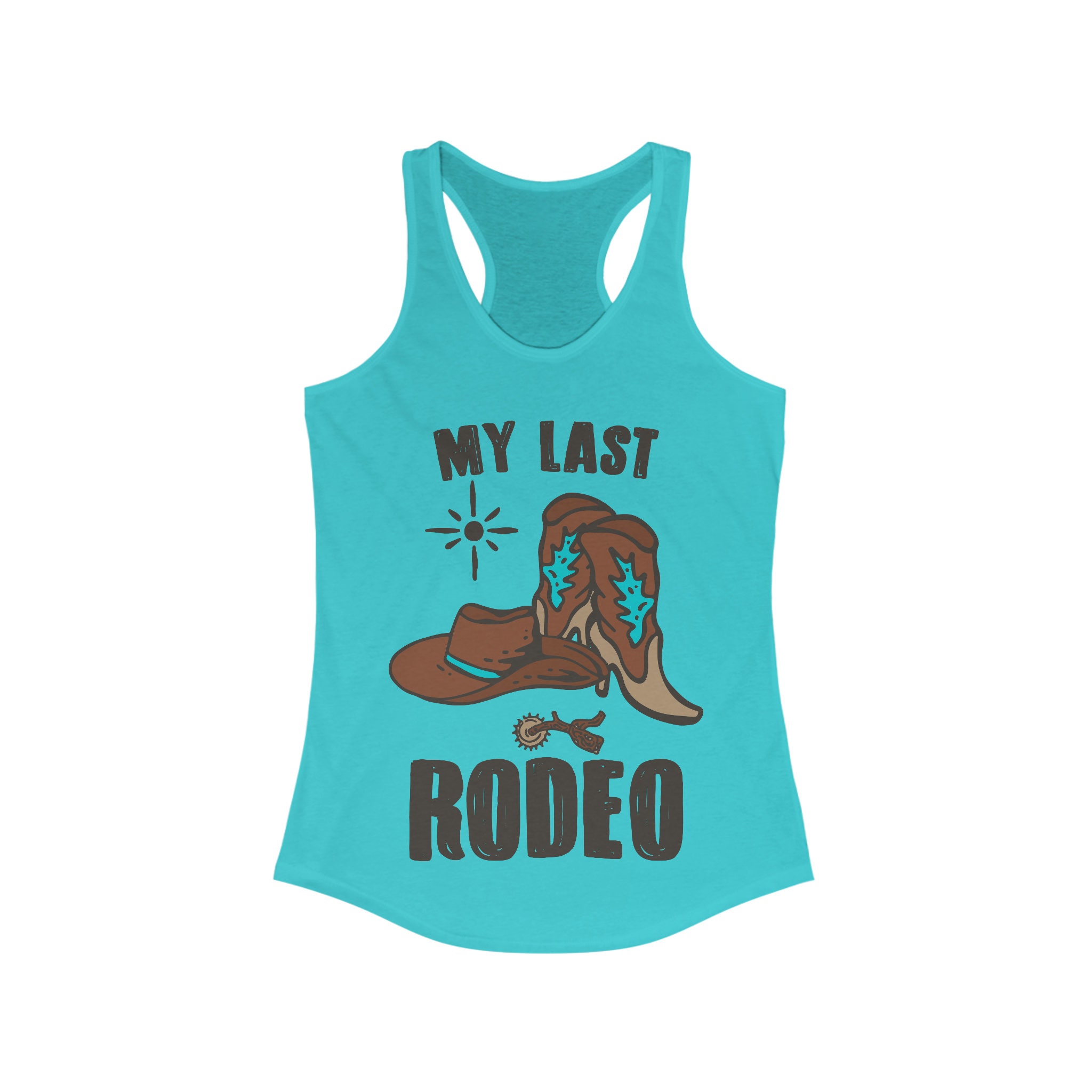 My Last Rodeo Tank Top Cute Western Bride Racerback Retro Country ...