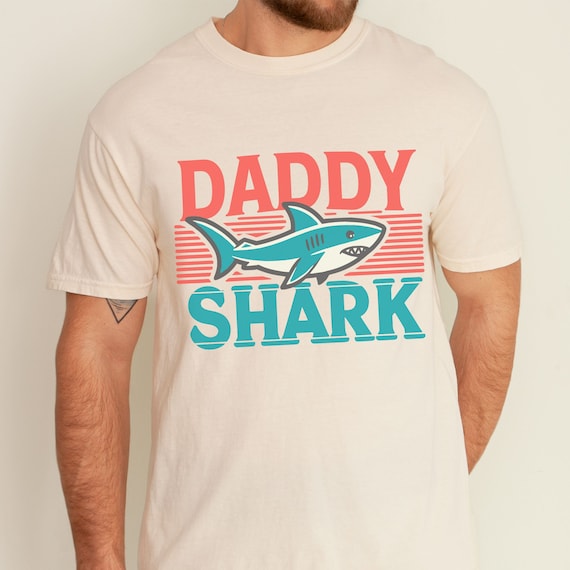 Mens Retro Daddy Shark Tshirt | Gift For Father's Day Mens Retro Daddy Shark Tshirt | Gift For Father's Day