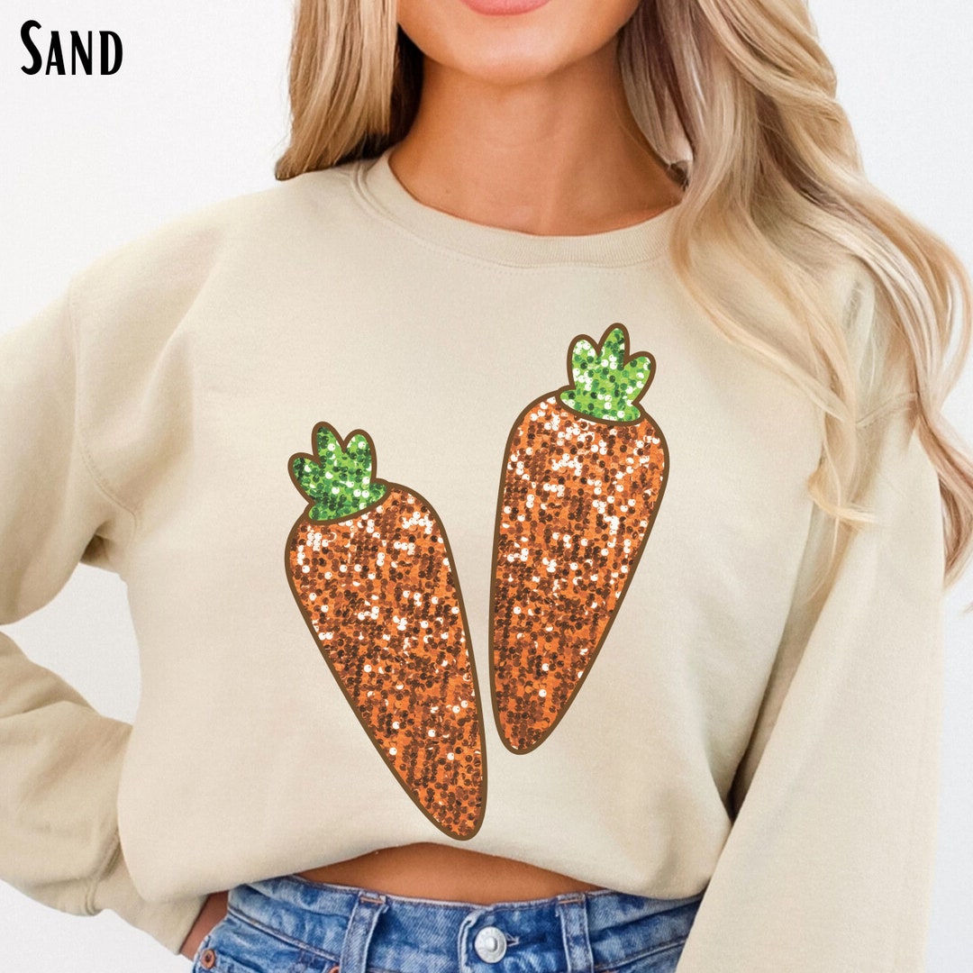 Cute Easter Sweatshirt Funny Carrots Sweater Spring Holiday Matching