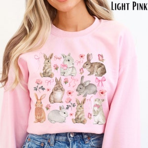 Claver - Light Pink Bunnies Sweater main image 0