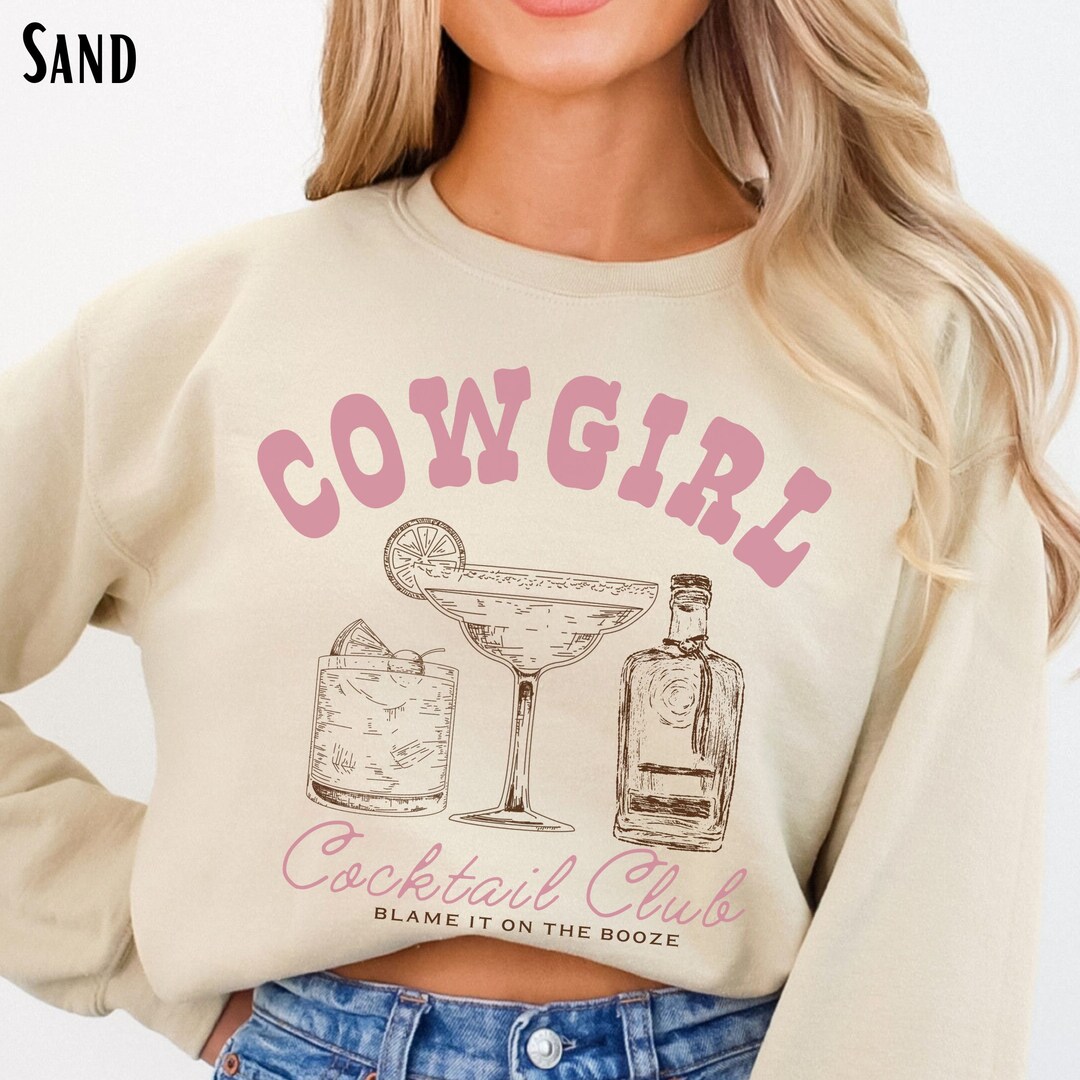Cowgirl Country Club Sweatshirt – Western Graphic Crewneck main image 1
