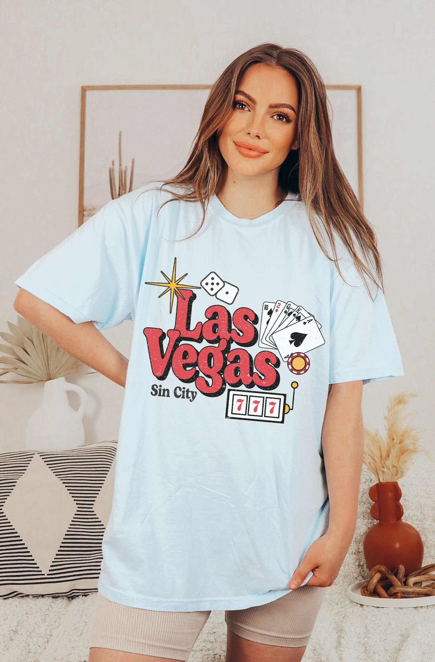 Las Vegas Shirt Cute Retro Sin City Tshirt Vintage Nevada Slot