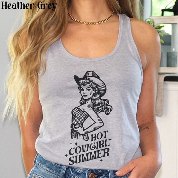 Debardeur de cow girl chaud mignon vintage Beachy ete dos nageur retro western rodeo cotier t shirt de cow boy vetements esthetiques tendance cadeau pour elle Etsy Canada