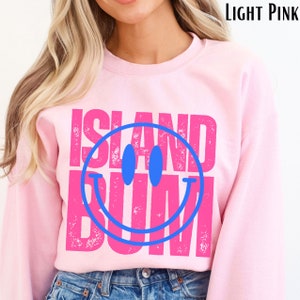 Cute Island Sweatshirt Retro Beachy Bum Sweater Coconut VSCO Girl Preppy Summer Crewneck Trendy Aesthetic Clothing Vacation Trip Gift