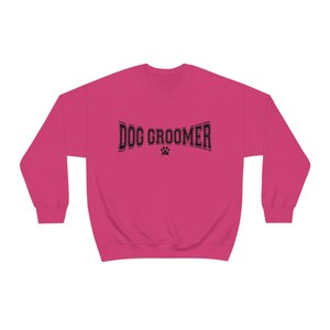 Preppy Dog Groomer Sweatshirt Pet Grooming Oversized Sweater Veterinary Groomer Womens Crewneck Dog Lover Gift for Dog Groomer Trendy image 7